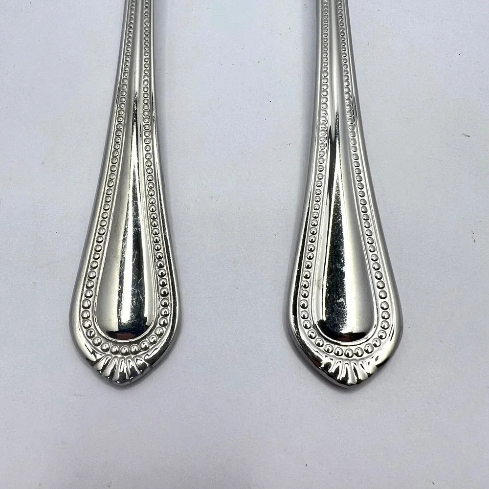 Wallace Silver Chatham Bead Sugar Shell Spoon and Butter Spreader Set Stainless